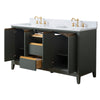 Double Sink Bathroom Vanity with Engineered Marble Top CVH DB