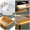 Double Sink Bathroom Vanity with Engineered Marble Top CVH DB