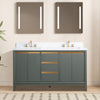 Double Sink Bathroom Vanity with Engineered Marble Top CVH DB