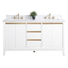 Double Sink Bathroom Vanity with Engineered Marble Top CVH DB