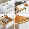 Double Sink Bathroom Vanity with Engineered Marble Top CVH DB