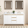 Double Sink Bathroom Vanity with Engineered Marble Top CVH DB