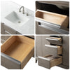 Single Sink Bathroom Vanity with Engineered Marble Top CVH