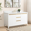 Single Sink Bathroom Vanity with Engineered Marble Top CVH