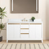 Single Sink Bathroom Vanity with Engineered Marble Top CVH