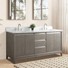 Double Sink Bathroom Vanity with Engineered Marble Top CVH DB