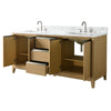 Double Sink Bathroom Vanity with Engineered Marble Top CVH DB