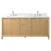 Double Sink Bathroom Vanity with Engineered Marble Top CVH DB