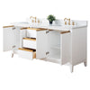 Double Sink Bathroom Vanity with Engineered Marble Top CVH DB