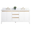 Double Sink Bathroom Vanity with Engineered Marble Top CVH DB