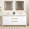 Double Sink Bathroom Vanity with Engineered Marble Top CVH DB