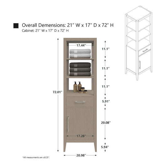 Bathroom Vanity Cabinet Floor Standing Cabinet CVI LC DG