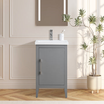 Bathroom Vanity Cabinet with Engineered Marble Top CVI G