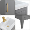 Bathroom Vanity Cabinet with Engineered Marble Top CVI G