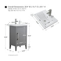 Bathroom Vanity Cabinet with Engineered Marble Top CVI G