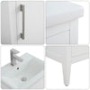 Bathroom Vanity Cabinet with Engineered Marble Top CVI W