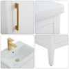 Bathroom Vanity Cabinet with Engineered Marble Top CVI W