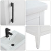 Bathroom Vanity Cabinet with Engineered Marble Top CVI W