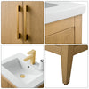 Bathroom Vanity Cabinet with Engineered Marble Top CVI NO