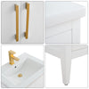 Bathroom Vanity Cabinet with Engineered Marble Top CVI W