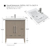 Bathroom Vanity Cabinet with Engineered Marble Top CVI DG