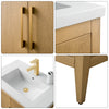 Bathroom Vanity Cabinet with Engineered Marble Top CVI NO