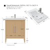 Bathroom Vanity Cabinet with Engineered Marble Top CVI NO