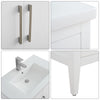 Bathroom Vanity Cabinet with Engineered Marble Top CVI W