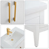 Bathroom Vanity Cabinet with Engineered Marble Top CVI W