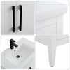 Bathroom Vanity Cabinet with Engineered Marble Top CVI W