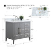 Bathroom Vanity Cabinet with Engineered Marble Top CVI G