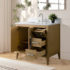 Bathroom Vanity Cabinet with Engineered Marble Top CVI NO