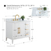 Bathroom Vanity Cabinet with Engineered Marble Top CVI W