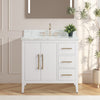 Bathroom Vanity Cabinet with Engineered Marble Top CVI W