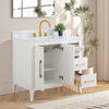 Bathroom Vanity Cabinet with Engineered Marble Top CVI W