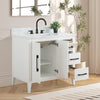 Bathroom Vanity Cabinet with Engineered Marble Top CVI W