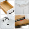 Bathroom Vanity Cabinet with Engineered Marble Top CVI W