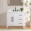 Bathroom Vanity Cabinet with Engineered Marble Top CVI W