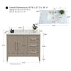 Bathroom Vanity Cabinet with Engineered Marble Top CVI DG