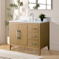 Bathroom Vanity Cabinet with Engineered Marble Top CVI NO