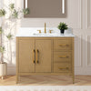 Bathroom Vanity Cabinet with Engineered Marble Top CVI NO