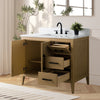 Bathroom Vanity Cabinet with Engineered Marble Top CVI NO