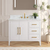 Bathroom Vanity Cabinet with Engineered Marble Top CVI W