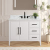 Bathroom Vanity Cabinet with Engineered Marble Top CVI W