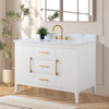 Bathroom Vanity Cabinet with Engineered Marble Top CVI W