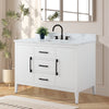 Bathroom Vanity Cabinet with Engineered Marble Top CVI W