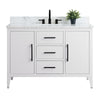 Bathroom Vanity Cabinet with Engineered Marble Top CVI W