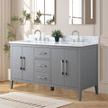Bathroom Vanity Cabinet with Engineered Marble Top CVI G