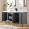 Bathroom Vanity Cabinet with Engineered Marble Top CVI G