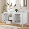 Bathroom Vanity Cabinet with Engineered Marble Top CVI W